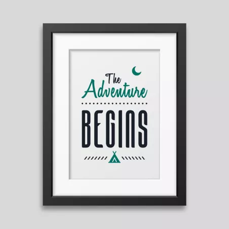 The adventure begins Framed poster